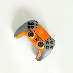 Custom Sony DualSense PS5 Wireless Controller – Rust Orange/Grey