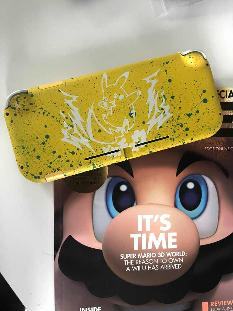 Nintendo Switch Lite Console - Custom Pikachu & Case + 128gb SD card